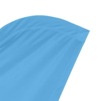 Vispronet - Светло синьо солидно перо знаме - 13,5 фута плетен полиестер с флаг с полюс, база на кръстосания флаг и чанта за тегло - боядисана в САЩ