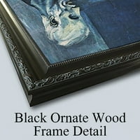 Eishōsai Chōki Black Ornate Wood Famed Double Matted Museum Art Print, озаглавен - Улов на светулки