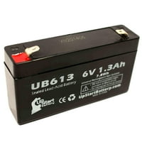 Съвместим Interalia Digital LCR1. Батерия - заместваща UB универсална запечатана батерия с оловна киселина - Включва два до F терминални адаптера