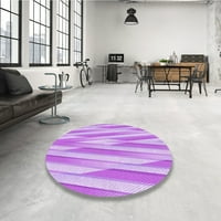 Ahgly Company Machine Wareable Indoor Round Преходно ярко неоново розово лилаво килими, 8 'кръг