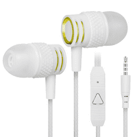 Urban R кабелни слушалки в ухо с микрофон за Tecno Spark Pro с кабел без заплитане, шум от шума, дълбоки баси, в силиконови съвети за ушен пъп