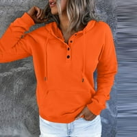 Суичъри на Hueook за жени плюс размер с дълъг ръкав с цип твърд цвят модна блуза с качулка с джобни пуловер пуловерни върхове
