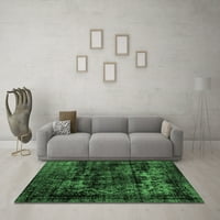 Ahgly Company Indoor Rectangle Persian Emerald Green Bohemian Area Rugs, 8 '12'