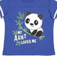 Inktastic моята леля ме обича- сладък панда подарък за малко дете или тениска за момиче