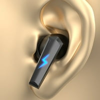 Слушалки за клирънс на CGLFD Безжични Bluetooth Bluetooth 5. Слушалки с RGB светлина безжични слушалки с безжичен калъф за зареждане, с вграден микрофон за слушалки за спорт, ясни разговори, работа, музика