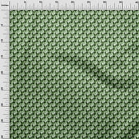 OneOone Velvet Green Fabric Geometric Craft Projects Декор тъкан, отпечатан от двора широк
