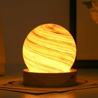 Луна нощна светлина за деца, уникална 3D планета лампа, USB акумулаторна 3-цветни залези модели подарък