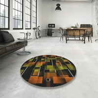 Ahgly Company Indoor Square Marketed Brown Novelty Area Rugs, 8 'квадрат