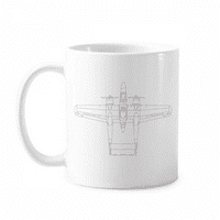 Самолетна военна технология халба керамика Cerac Coffee Porcelain Cup Ratheration
