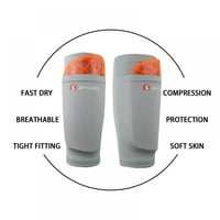 Summark Adult Soccer Shin Guards, цялостна защита на крака ви, с подплатена защита на глезена, за да се предотврати наранявания
