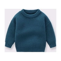 SHPWFBE дрехи Малче за детски плетен пуловер Зима за момичета Топс Детски подаръци за момчета и момичета
